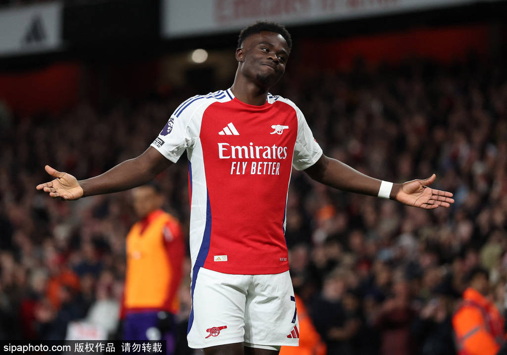英超-梅里诺破门萨卡复出替补建功 阿森纳2-1胜富勒姆